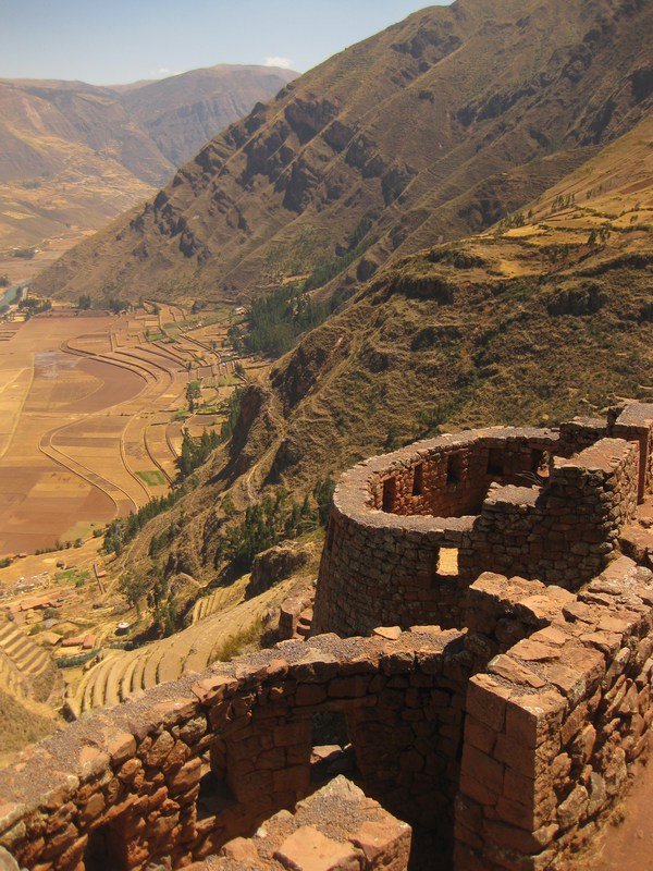 Inca ruins overlooking the Urubamba, Pisac