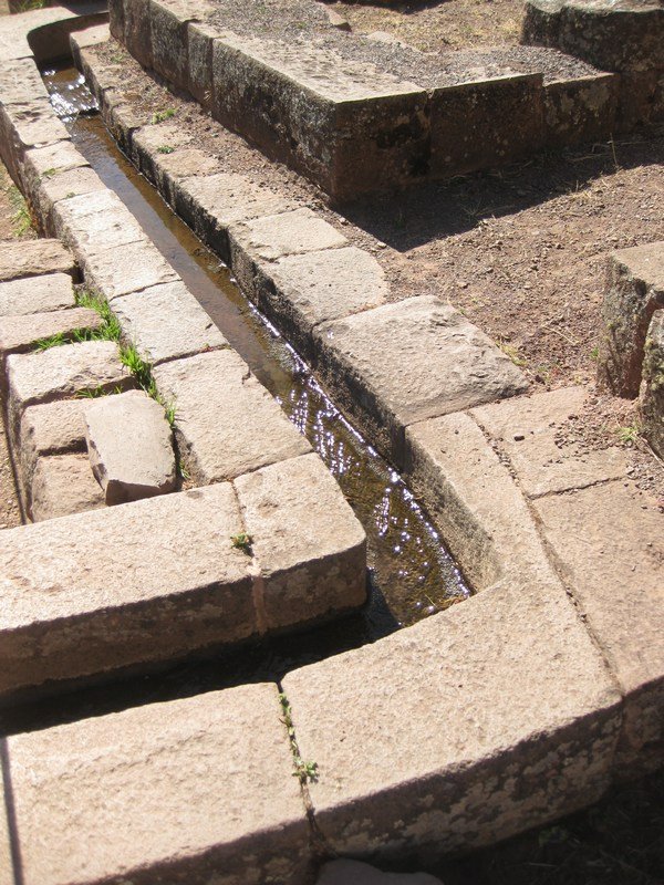 Finely crafted water channels, Pisac
