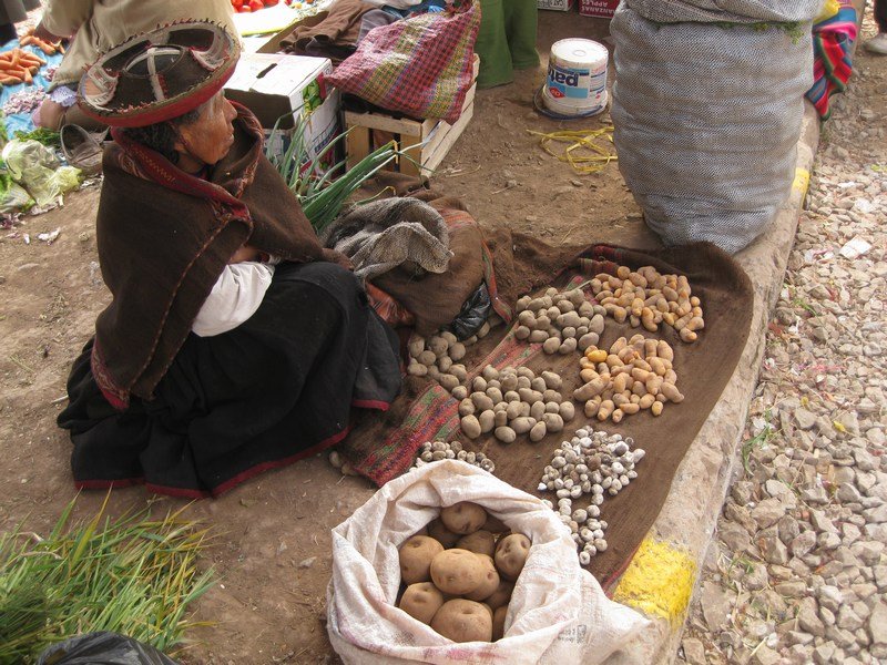 Potatoes for sale, Chinchero market