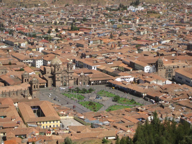 Plaza de Armas, seen from Saqsaywaman