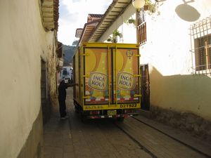 Inca Kola on Inca streets, Cusco