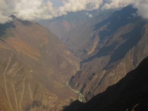 View of the Apurimac gorge from Choquequirao