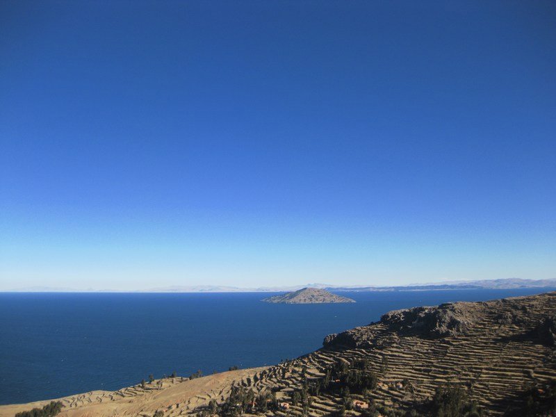 Looking towards the south shore, Taquile island in the distance