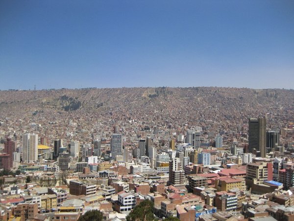Incredible view of La Paz from Mirador Killi Killi