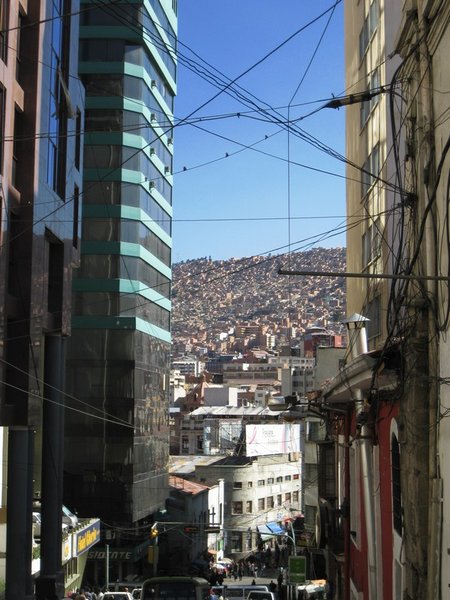 La Paz's steep streets...