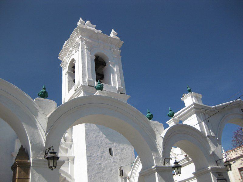 Colonial church and archway, Sucre