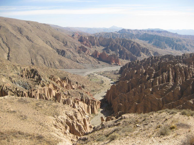 Canyons and badlands near Tupiza