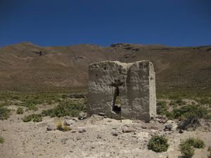 Pre-Inca tomb or chullpa, near Salar de Coipasa