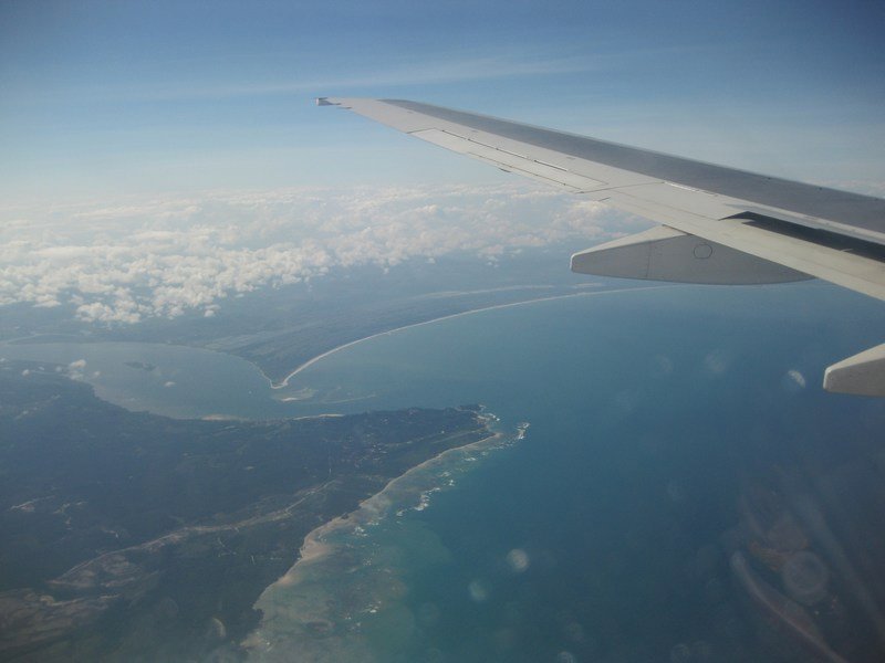 About to land in Bahía - what a difference!