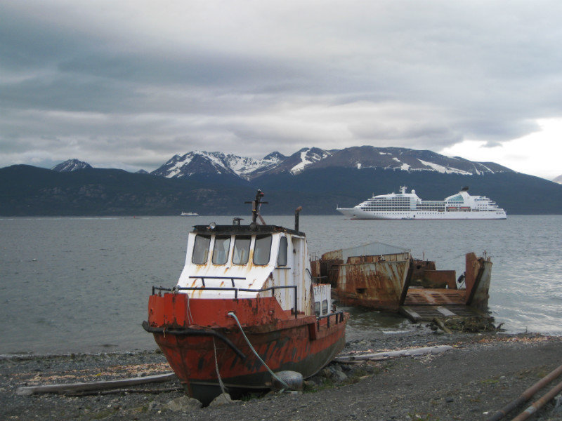 Antarctic cruise ships and fishing rustbuckets...