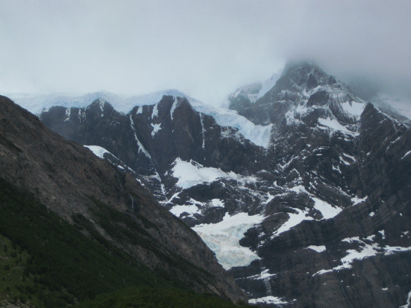 Spectacular hanging glacier