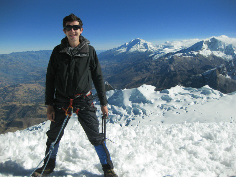 Summiting Vallunaraju, Cordillera Blanca, Peru