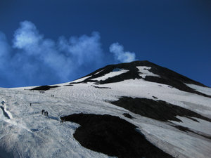 Ascending Volcán Villarrica, Chile