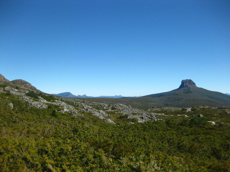 View back to Barn Bluff from the Overland Track