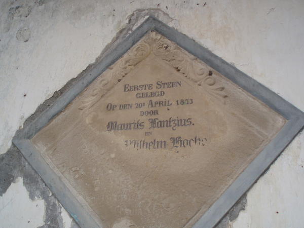 Inscription in Banda Neira's church