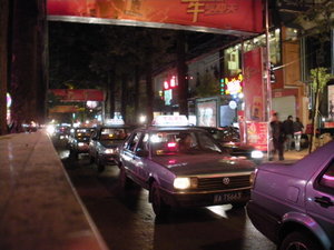 Taxi line in Kundu bar street