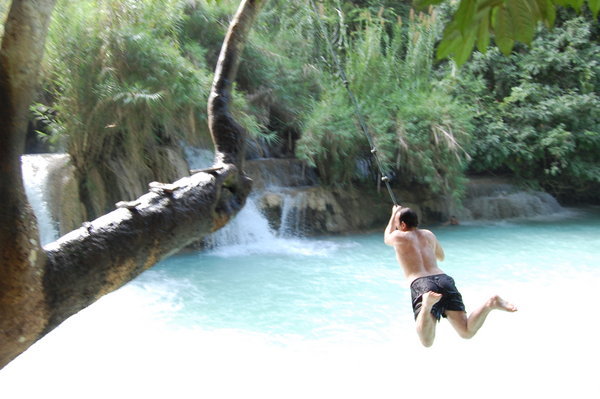 Rope Swing into the Swimming Area