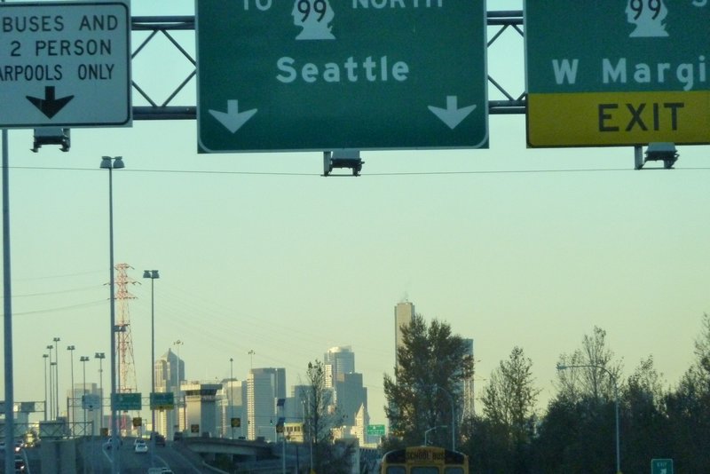 Approaching Seattle from I-5