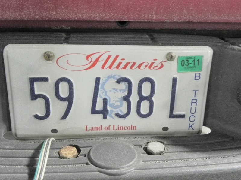 Illinois car plate