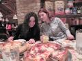 Carlotta + Jenny with Chicago style pizza