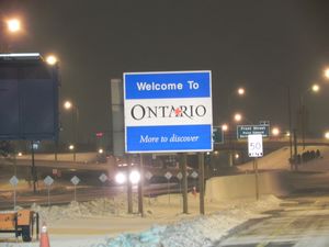 Entering Ontario
