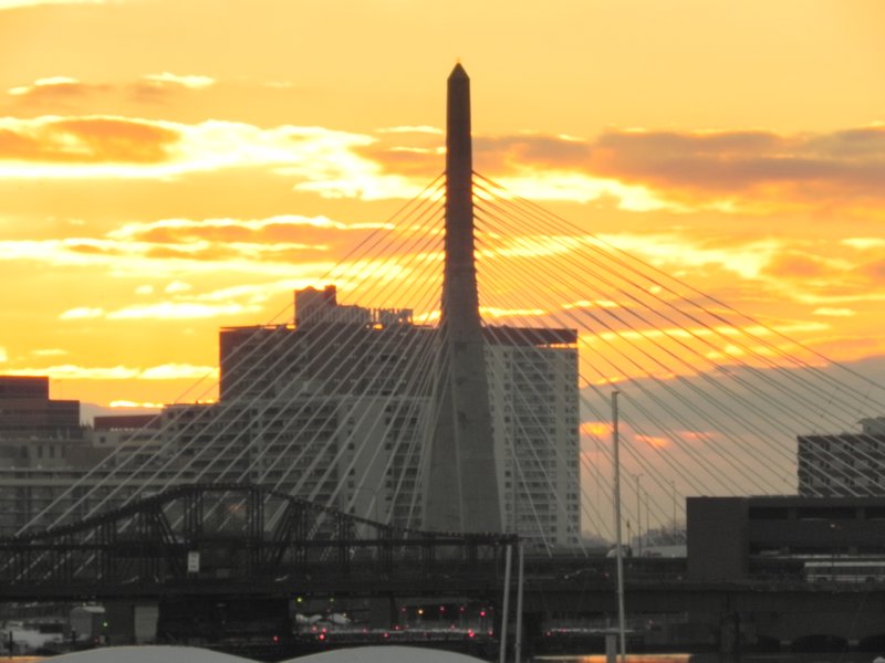 Sunset by the bridge