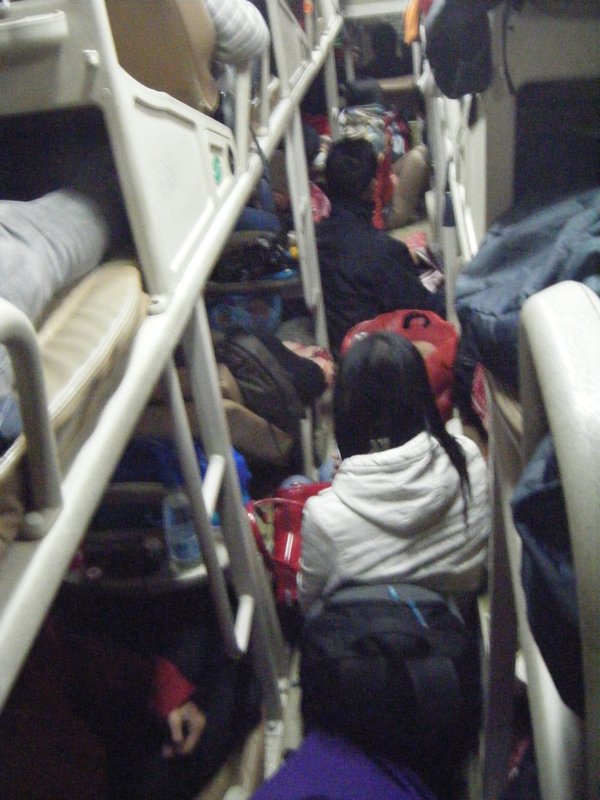 Typical packed sleeper bus