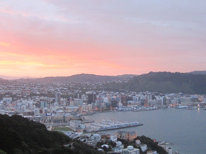 Sunset over Wellington