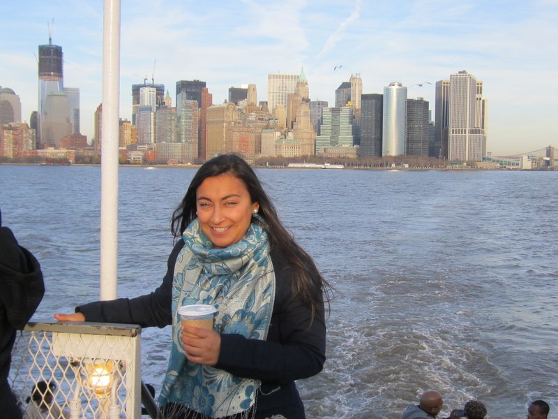 Catching ferry to Liberty Island