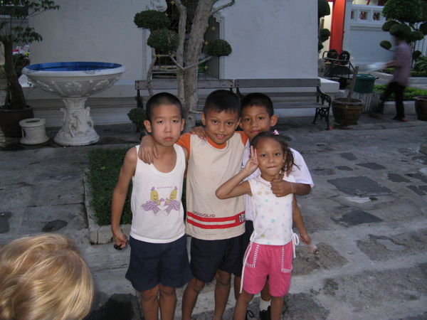 Kids at Wat Arun