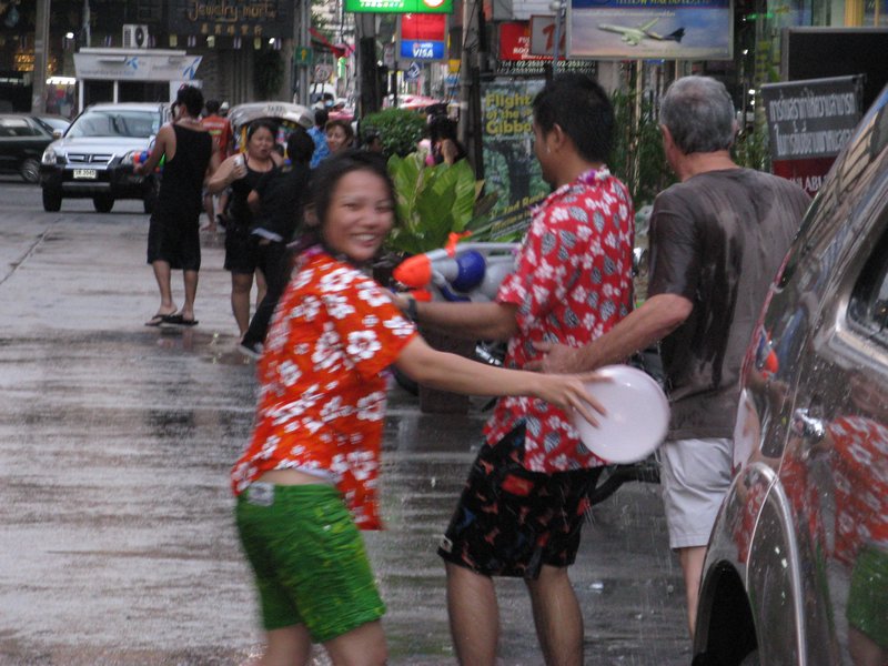 April Songkran holiday fun on our street