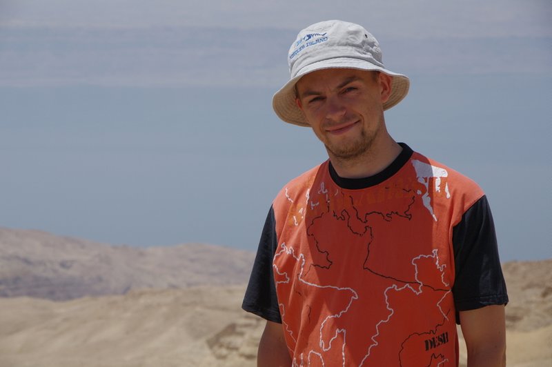 Me and the Dead Sea in the background