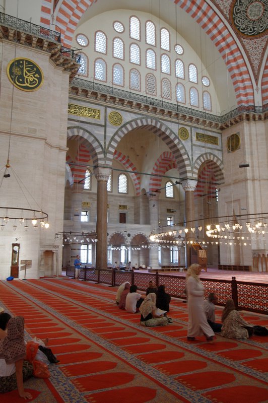 Inside the Suleyman Mosque
