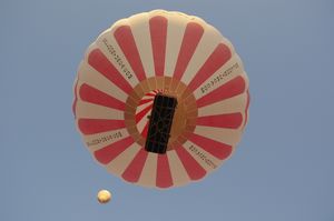 A balloon from below