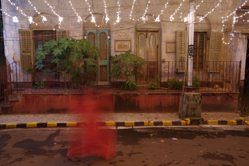 A night scene during the Duga Puja
