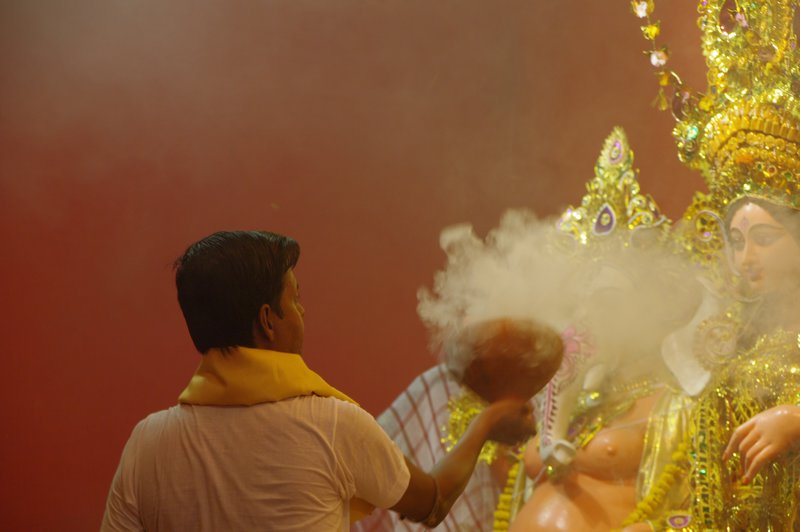 Incense at the Durga Puja