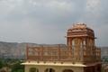 Hawa Mahal with view of mountains