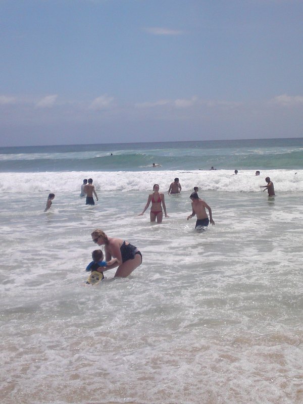 In the sea at Surfers