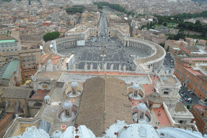 St Peter's Square from the dome