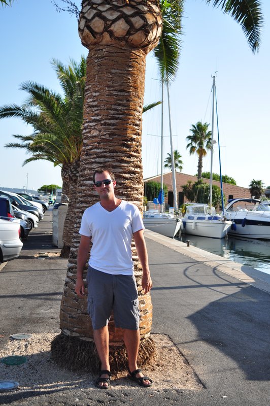 Rob and the amazing palm trees of Hyeres