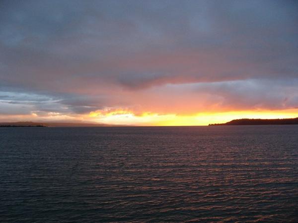 Lake Taupo at sundown