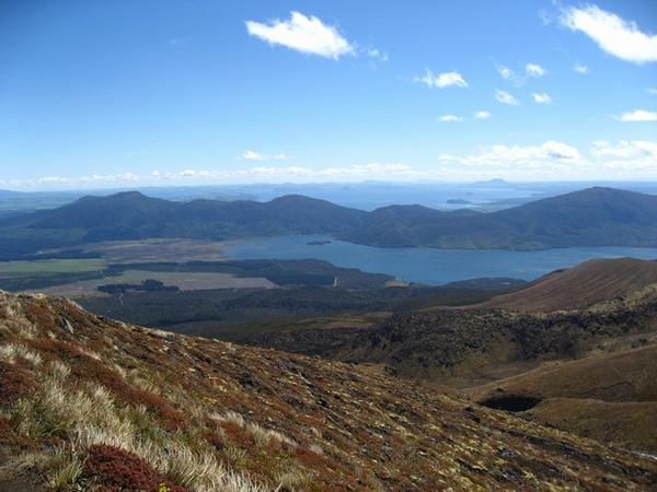 View of Lake Taupo - Tongariro crossing