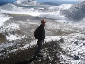 PeterPopper on the ridge -Tongariro crossing