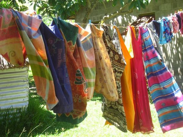 Colourful Washing Line, Nacula Village