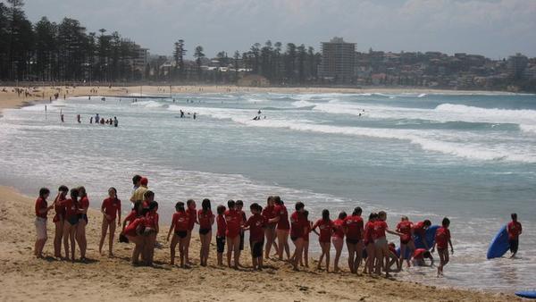 Kids keen to be life guards, Manly beach