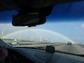 Rainbow over Oaxacan windmill field