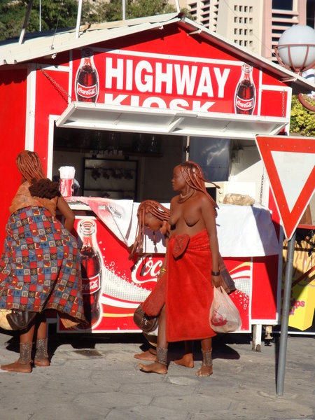 Himbas in Windhoek