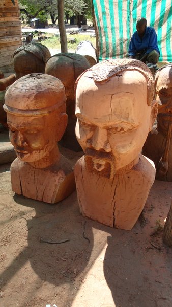 Wooden heads Okahandja