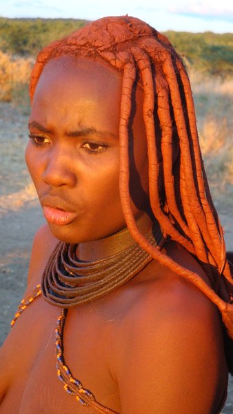 Himba woman sunset