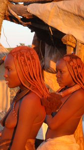 Himba woman sunset